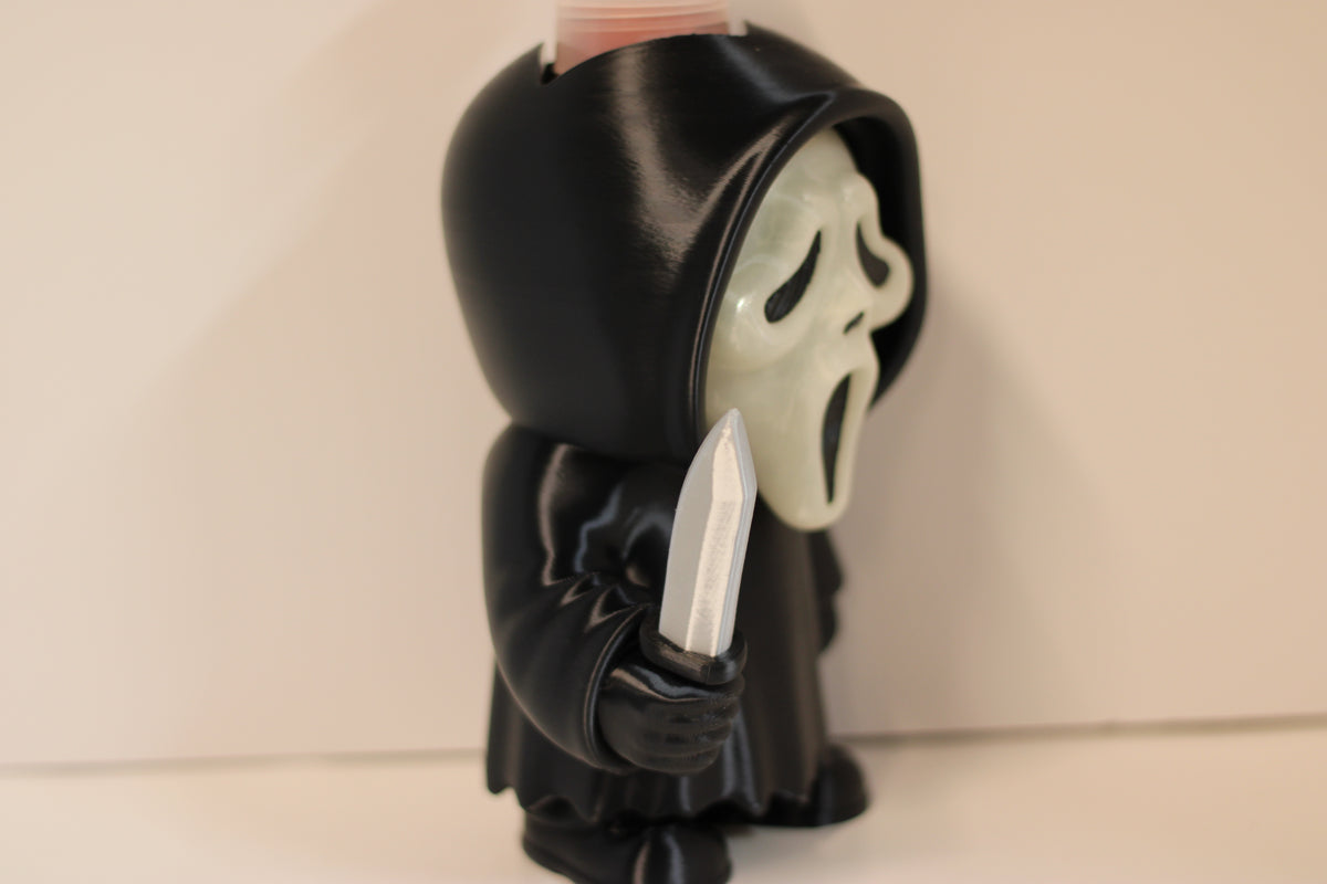 Ghost mask soap holder side view