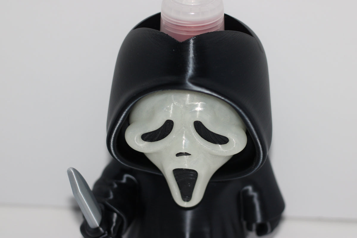 Horror soap holder shown in low light