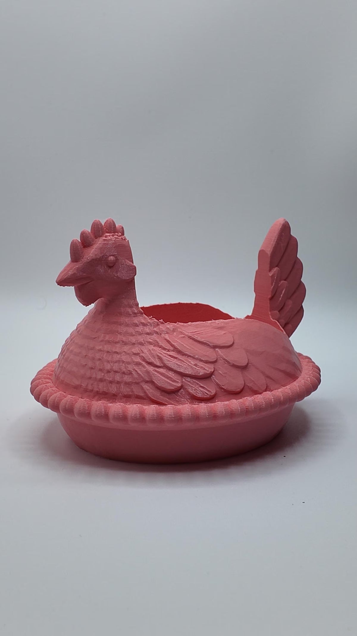 Pink chicken soap dispenser holder