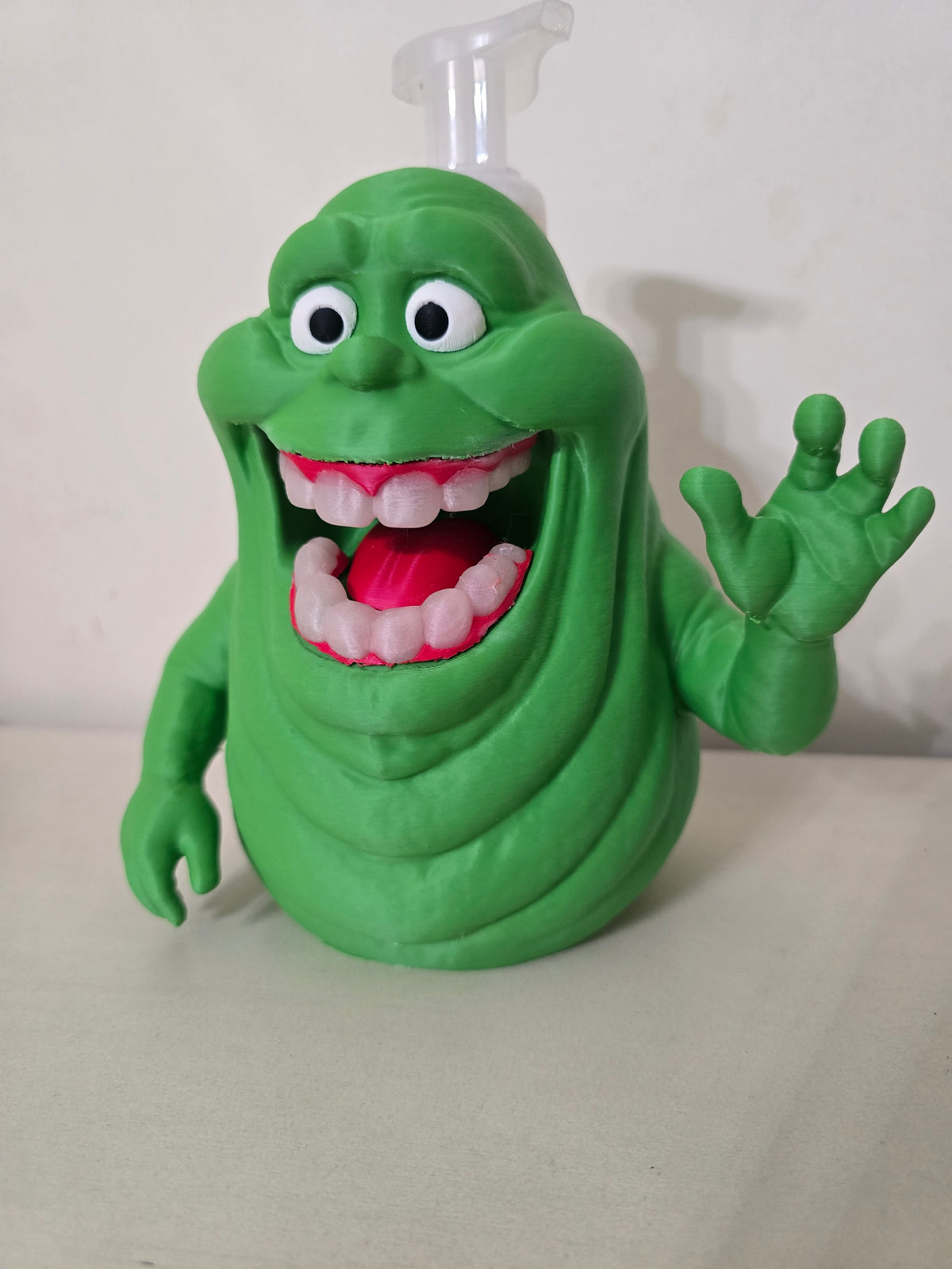 Green ghost soap holder side view