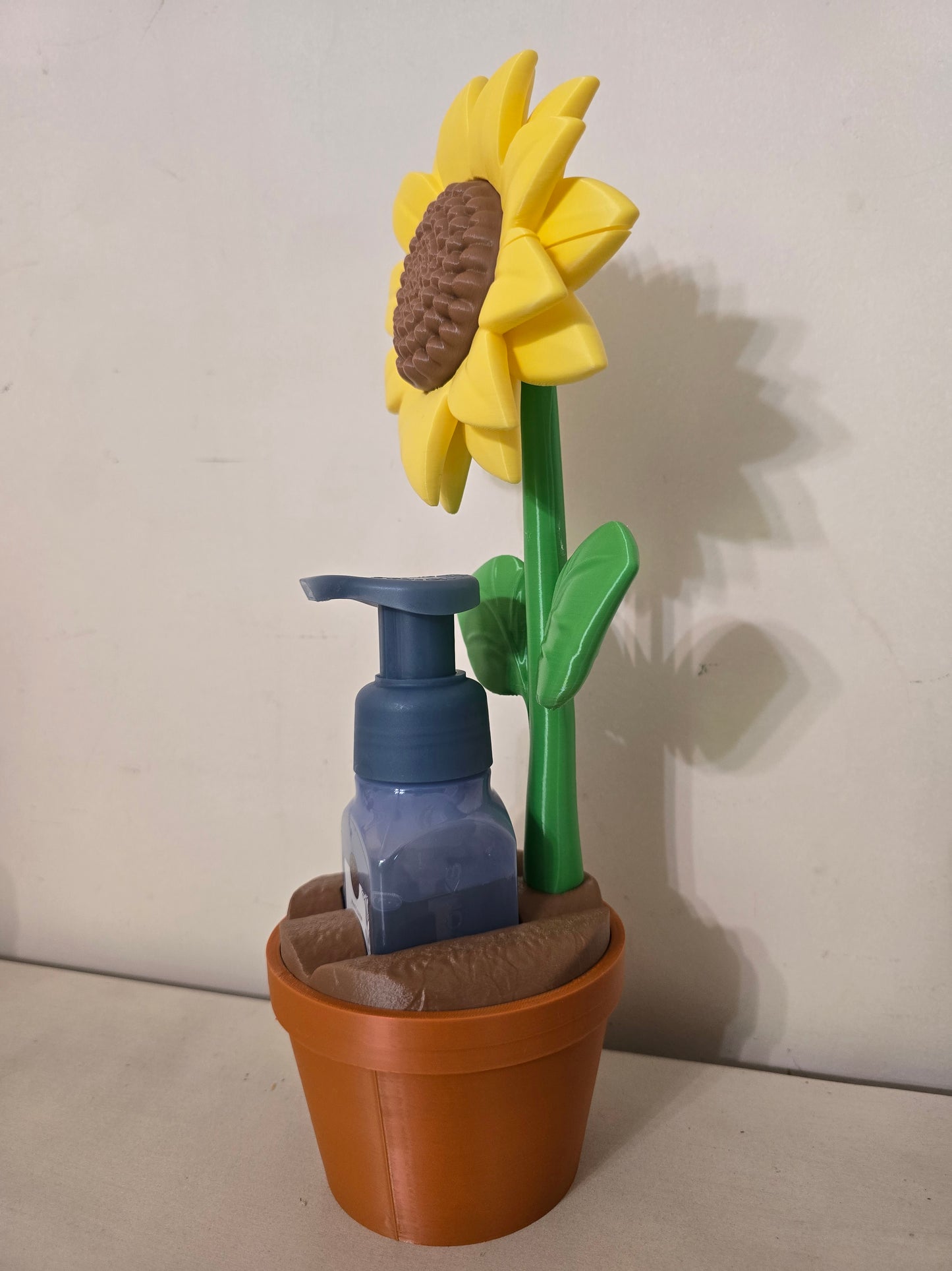 Sunflower Soap Dispenser Holder + Bath & Body Works Soap