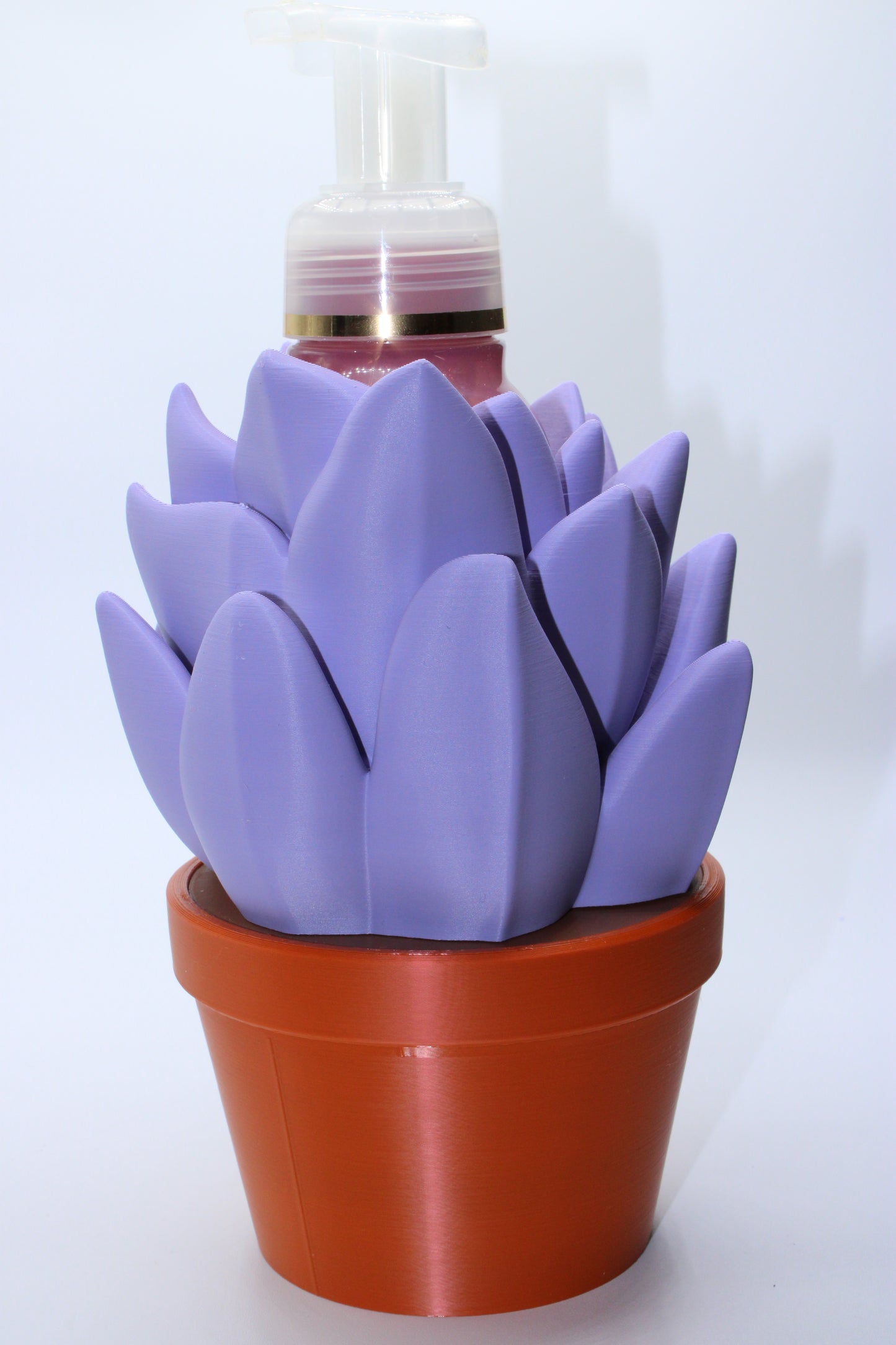 Potted Plant Terra Cotta Soap Dispenser Holder + Bath & Body Works Soap