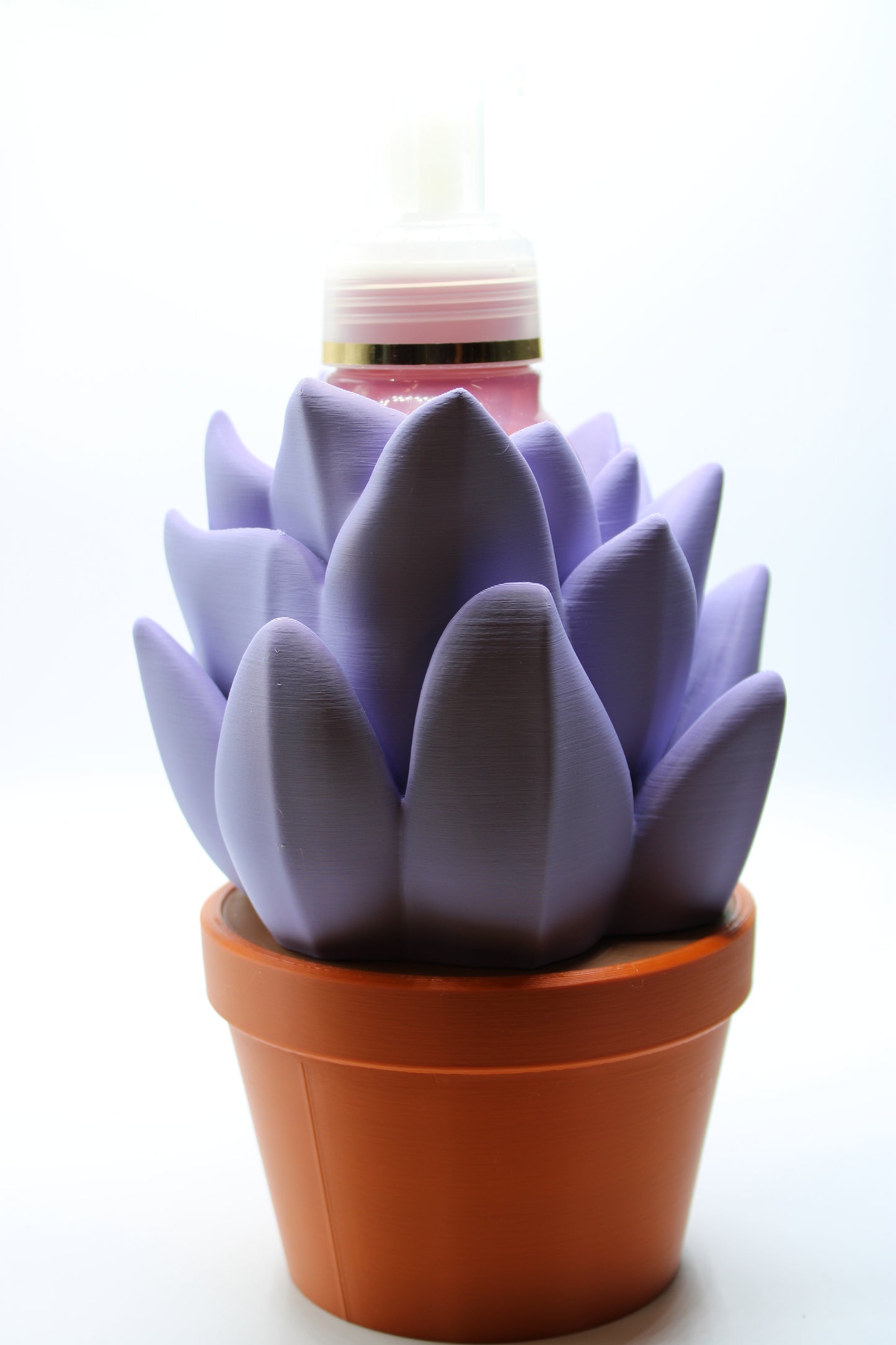 Potted Plant Terra Cotta Soap Dispenser Holder + Bath & Body Works Soap