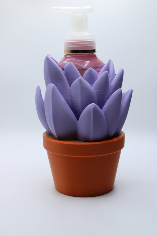 Potted Plant Terra Cotta Soap Dispenser Holder + Bath & Body Works Soap