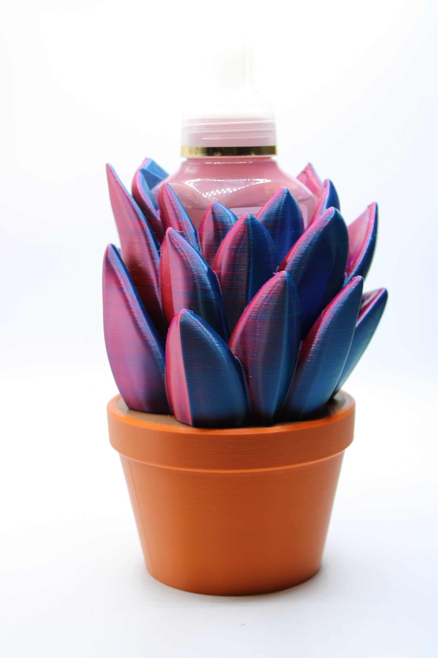 Potted Plant Terra Cotta Soap Dispenser Holder + Bath & Body Works Soap