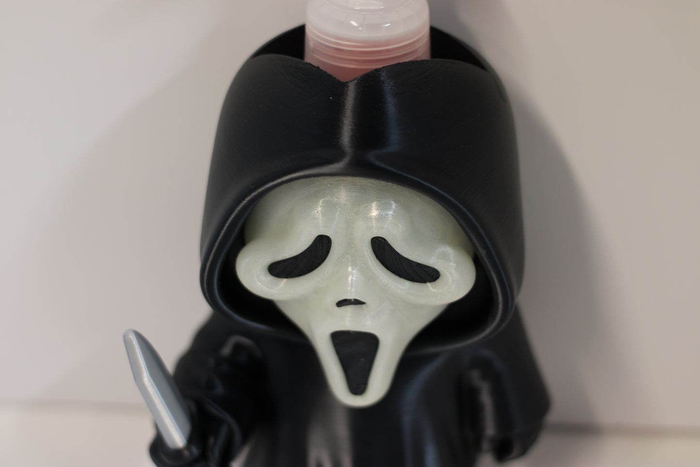 Ghostface Bath & Body Works Soap Holder – Glow-in-the-Dark 3D Printed Horror Bottle Cozy