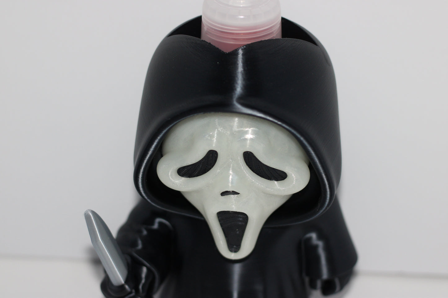 Ghostface Bath & Body Works Soap Holder – Glow-in-the-Dark 3D Printed Horror Bottle Cozy