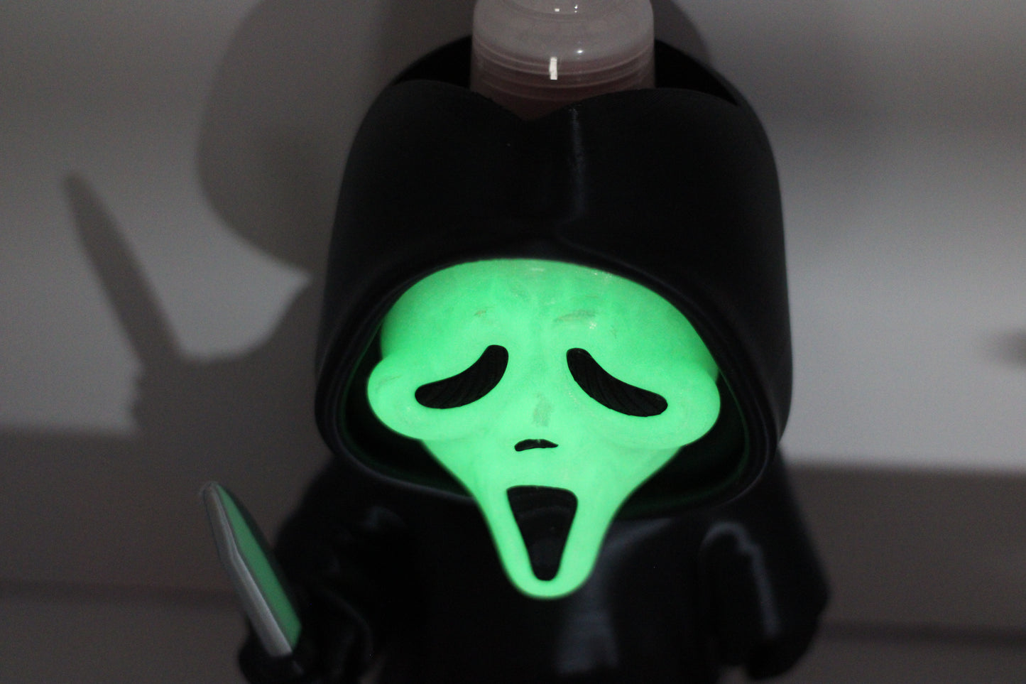 Ghostface Bath & Body Works Soap Holder – Glow-in-the-Dark 3D Printed Horror Bottle Cozy
