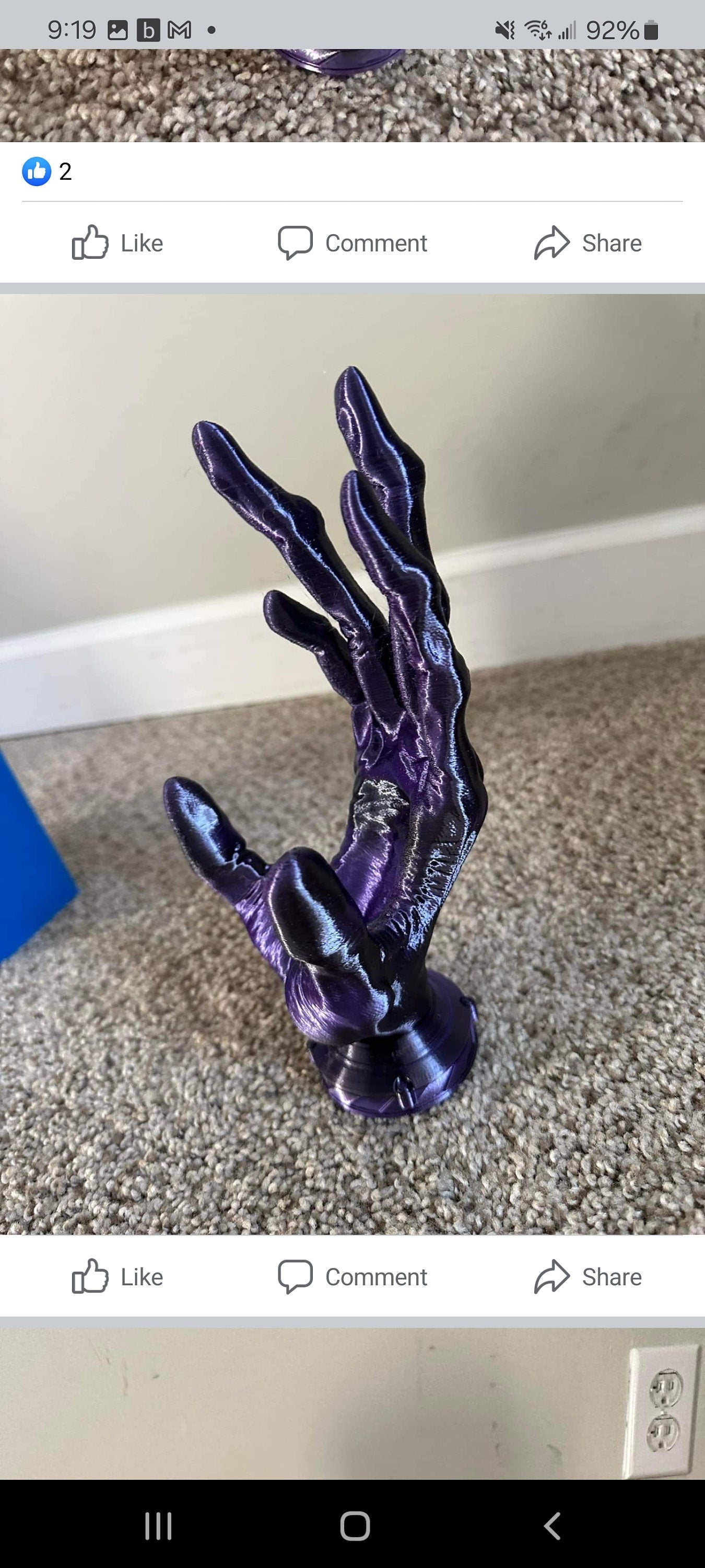 Alien hand controller holder in alternate color