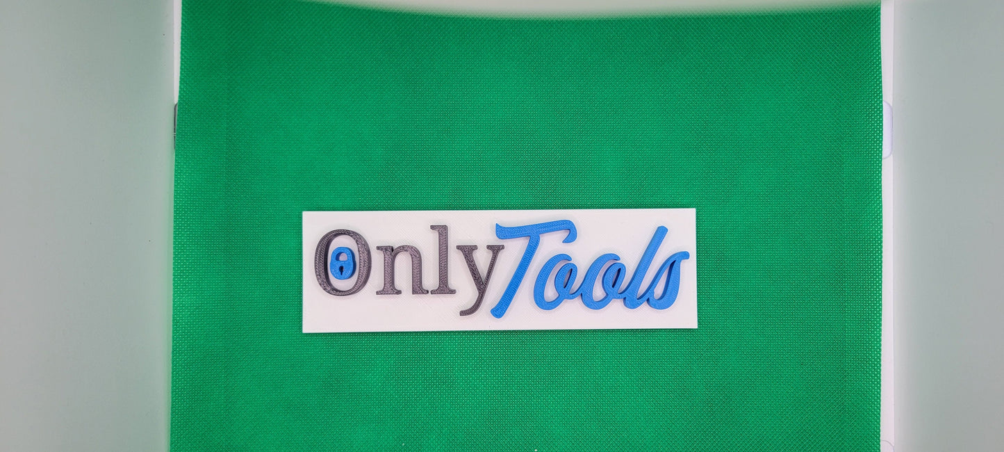 Back of the sign showing magnet placement