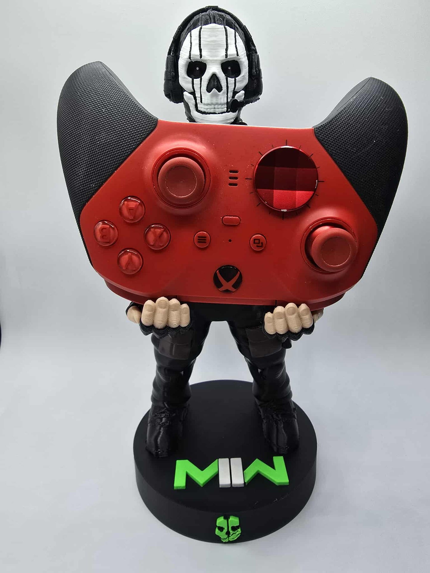 Skull mask soldier controller holder in black