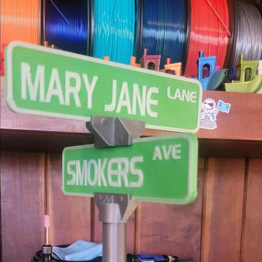 Vintage green mini street sign