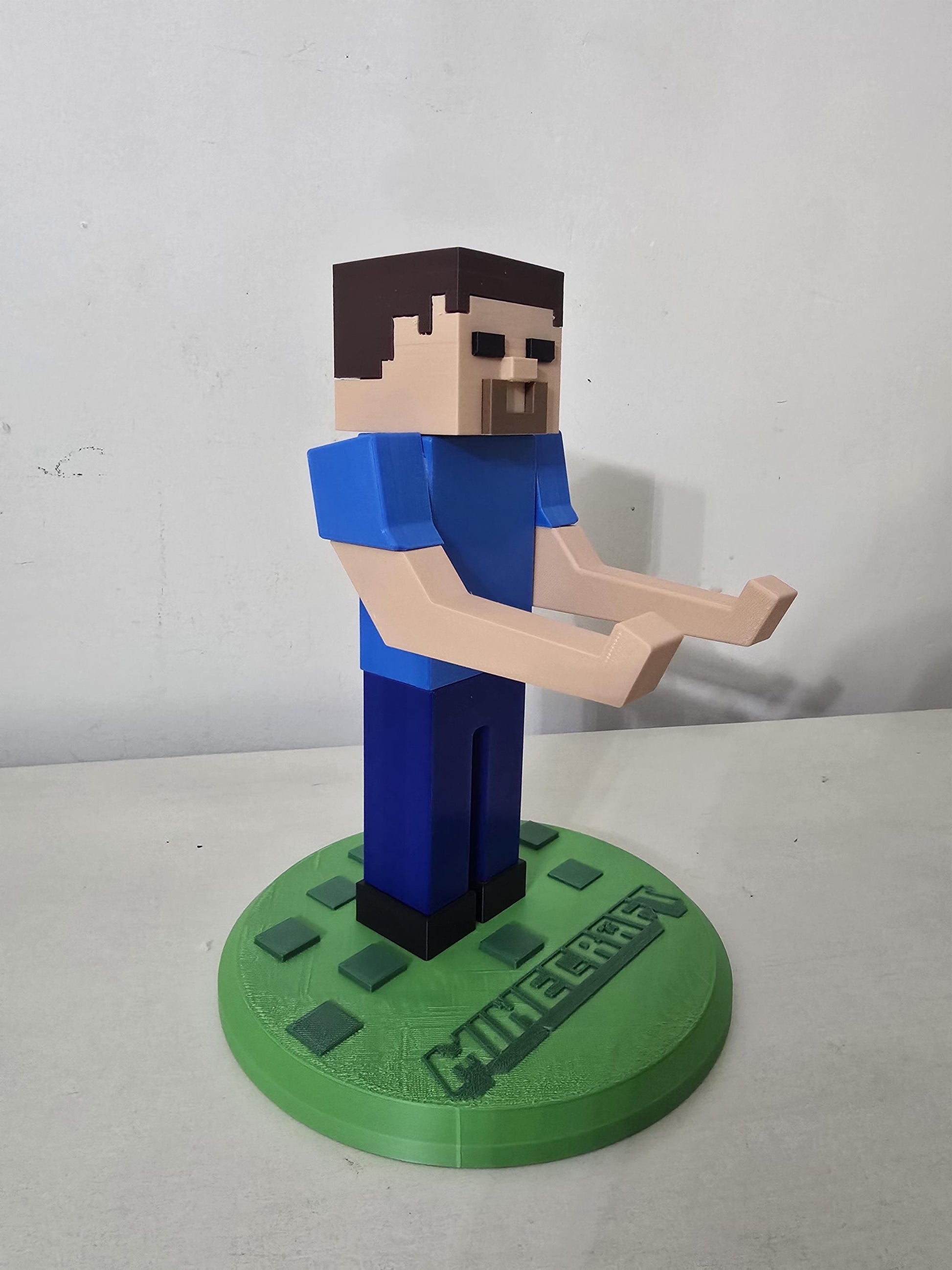 Blocky pixel hero controller and phone holder