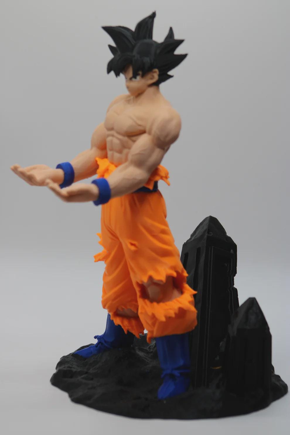 Warrior statue holding a game controller