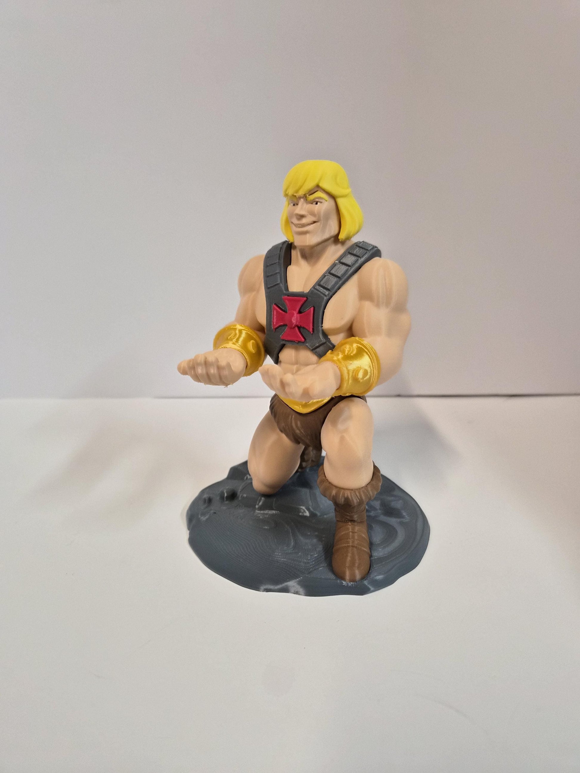 Barbarian warrior figure on rocky base