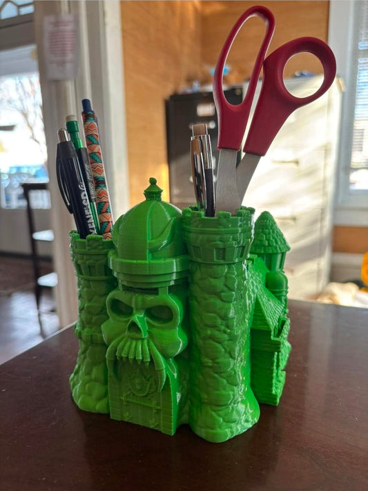 Castle Grayskull Desk Organizer – 3D Printed Fantasy Pencil Holder / Desktop Storage