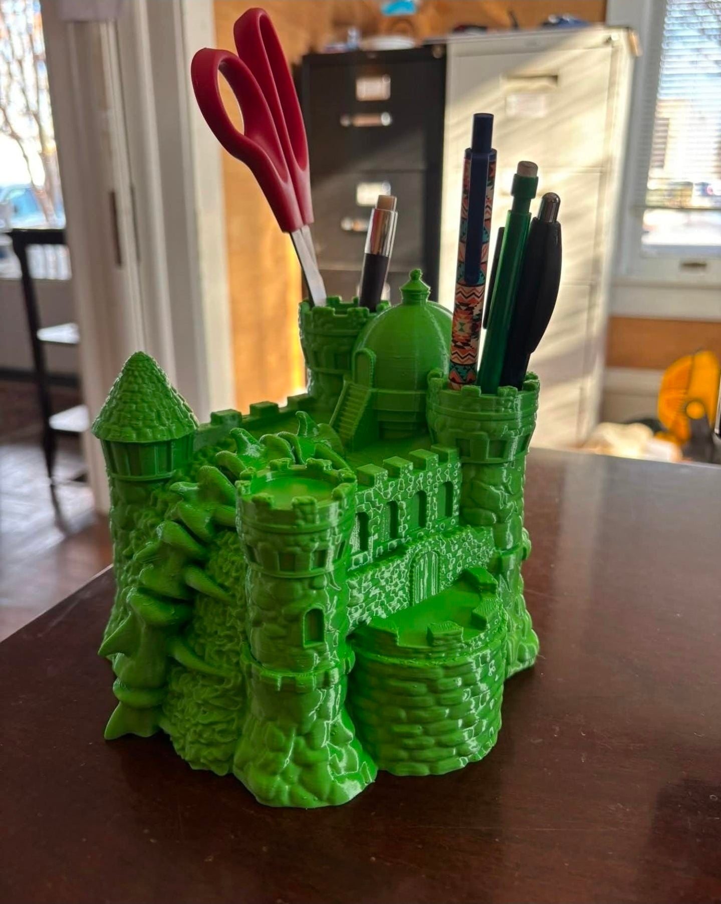 Castle Grayskull Desk Organizer – 3D Printed Fantasy Pencil Holder / Desktop Storage